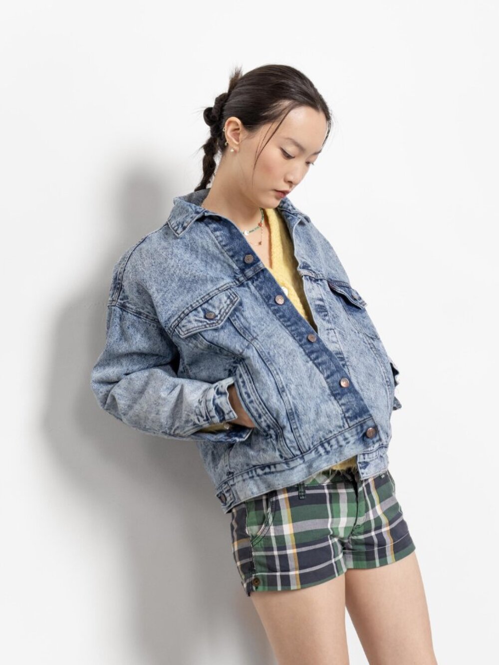 Vintage Levi's Acid Wash Denim Jacket: 90s Boxy Trucker, Medium/Large